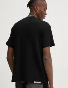 KARL LAGERFELD JEANS Памучна тениска в черно с апликация A1M17049