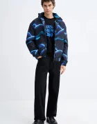 KARL LAGERFELD JEANS Памучна тениска в черно с десен B1M17065