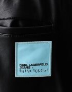 KARL LAGERFELD JEANS панталон дамски от имитация на кожа x Pietro Terzini черен с висока талия B4W10058