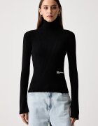 KARL LAGERFELD JEANS поло дамско с вискоза черно B4W18001