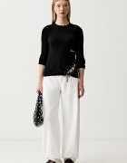KARL LAGERFELD JEANS пуловер дамски с вискоза черен B3W18009