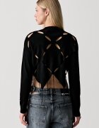 KARL LAGERFELD JEANS пуловер дамски с вискоза черен B3W18013