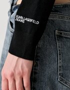 KARL LAGERFELD JEANS пуловер дамски с вискоза черен B3W18013