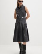 KARL LAGERFELD JEANS разкроена рокля от деним сива B2W13053