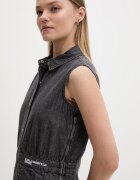 KARL LAGERFELD JEANS разкроена рокля от деним сива B2W13053