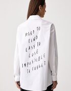 KARL LAGERFELD JEANS риза дамска от памук x Pietro Terzini бяла B4W11028