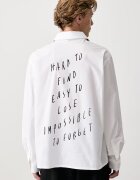 KARL LAGERFELD JEANS риза мъжка от памук x Pietro Terzini бяла с щампа B4M16022