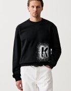 KARL LAGERFELD JEANS суичър мъжки с памук черен B3M20001