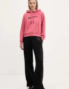 KARL LAGERFELD JEANS суичър с качулка дамски с памук оранжев A2W20053