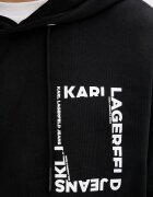 KARL LAGERFELD JEANS суичър с качулка мъжки от памук черен B2M20028
