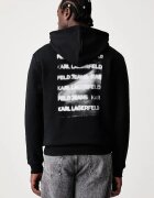 KARL LAGERFELD JEANS суичър с качулка мъжки с памук черен B4M20023