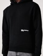 KARL LAGERFELD JEANS суичър с качулка мъжки с памук черен B4M20023