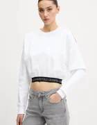 KARL LAGERFELD JEANS Суичър в бяло с изчистен дизайн A2W20062