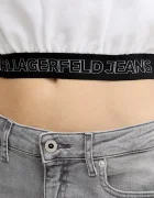 KARL LAGERFELD JEANS Суичър в бяло с изчистен дизайн A2W20062