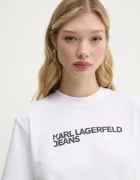 KARL LAGERFELD JEANS тениска дамска от памук бяла A1W17005