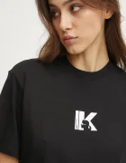 KARL LAGERFELD JEANS тениска дамска от памук черна A1W17031