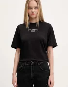 KARL LAGERFELD JEANS тениска дамска от памук черна A4W17003