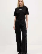 KARL LAGERFELD JEANS тениска дамска от памук черна A4W17003