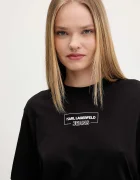 KARL LAGERFELD JEANS тениска дамска от памук черна A4W17003