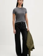 KARL LAGERFELD JEANS тениска дамска от памук сива A1W17004
