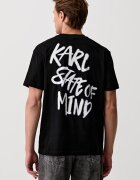 KARL LAGERFELD JEANS тениска мъжка от памук черна B3M17005