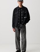 KARL LAGERFELD JEANS тениска мъжка от памук черна B3M17005