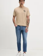 KARL LAGERFELD JEANS тениска мъжка с памук бежова A2M17072