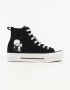 Karl Lagerfeld Kampus Max високи кецове дамски черни високи KL60456A