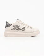 Karl Lagerfeld Kapri маратонки дамски от кожа бежови KL62517P