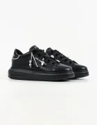 Karl Lagerfeld Kapri маратонки дамски от кожа черни KL62516T