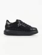 Karl Lagerfeld Kapri маратонки дамски от кожа черни KL62577N