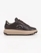 Karl Lagerfeld Kapri маратонки мъжки от кожа черни KL57538A