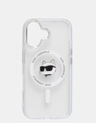 Karl Lagerfeld кейс за телефон iPhone 16 бял KLHMP16SHLSCHH