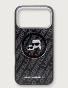 Karl Lagerfeld кейс за телефон iPhone 17 Pro Max черен KLHMP17XHMKBKCHOK