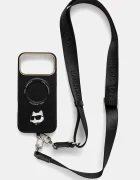 Karl Lagerfeld Кейс за телефон iPhone 17 Pro Max в черно KLHMP17XPCRLRCHK
