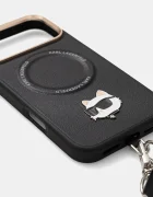 Karl Lagerfeld Кейс за телефон iPhone 17 Pro Max в черно KLHMP17XPCRLRCHK