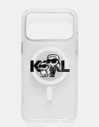 Karl Lagerfeld Кейс за телефон iPhone 17 Pro Max в сребристо KLHMP17XHGKCGKBT