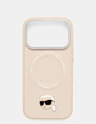 Karl Lagerfeld Кейс за телефон iPhone 17 Pro в бежово KLHMP17LPSMLRKLE