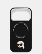 Karl Lagerfeld Кейс за телефон iPhone 17 Pro в черно KLHMP17LPSMLRKLK