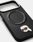 Karl Lagerfeld Кейс за телефон iPhone 17 Pro в черно KLHMP17LPSMLRKLK