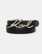 Karl Lagerfeld колан дамски от кожа K/SIGNATURE черен A1W33205