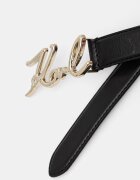 Karl Lagerfeld колан дамски от кожа K/SIGNATURE черен A1W33205