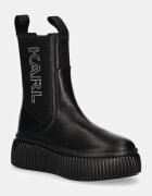 Karl Lagerfeld Кожени боти челси KREEPER в черно с платформа KL42343