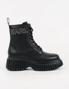 Karl Lagerfeld Кожени боти KREEPER WEDGE