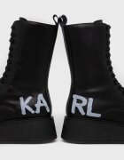 Karl Lagerfeld Кожени боти Zephyr в черно с платформа KL42475