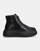 Karl Lagerfeld Кожени маратонки KREEPER в черно KL42348