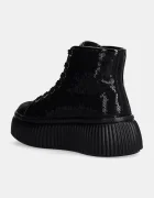 Karl Lagerfeld Кожени маратонки KREEPER в черно KL42348