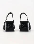 Karl Lagerfeld Кожени обувки с дебел ток Kayla в черно с дебел ток KL35406