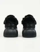 Karl Lagerfeld Kreeper маратонки дамски от велур черни KL42312L