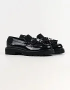 Karl Lagerfeld лоуфъри дамски от кожа Lowell черни KL42225
